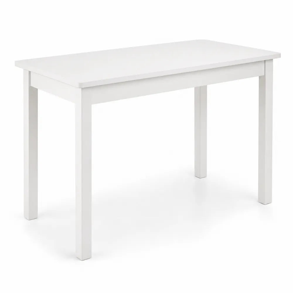 Rechteckiger Esstisch Holz Weiß 120x75x76cm