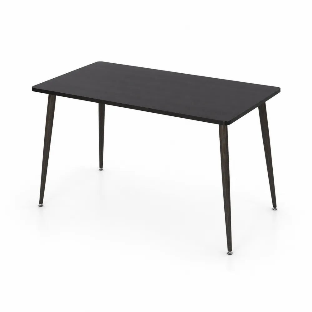 Rechteckiger Esstisch Schwarz MDF Edelstahlbeine