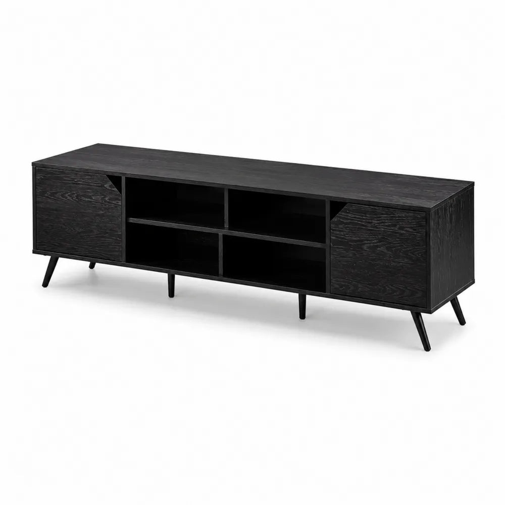 TV-Schrank aus MDF Schwarz 186x40x56 cm