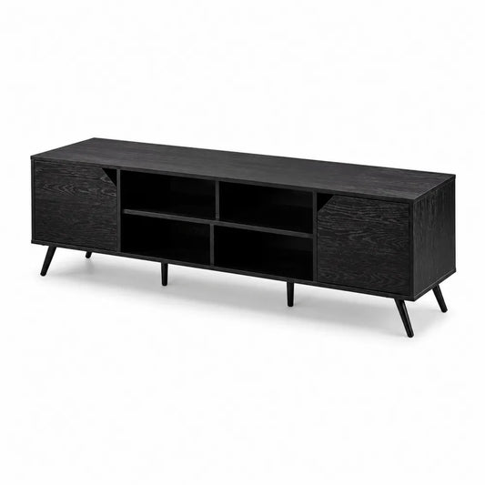 TV-Schrank aus MDF Schwarz 186x40x56 cm